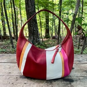Coach Multicolor Striped Hobo Bag